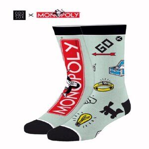 Monopoly Split Style Athletic Crew Socks NEW Fast Ship